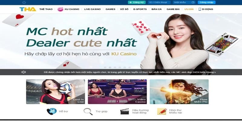 Casino Thabet có giao diện thông minh